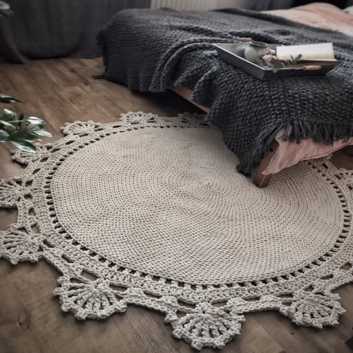 Dziergany ręcznie dywan Lace