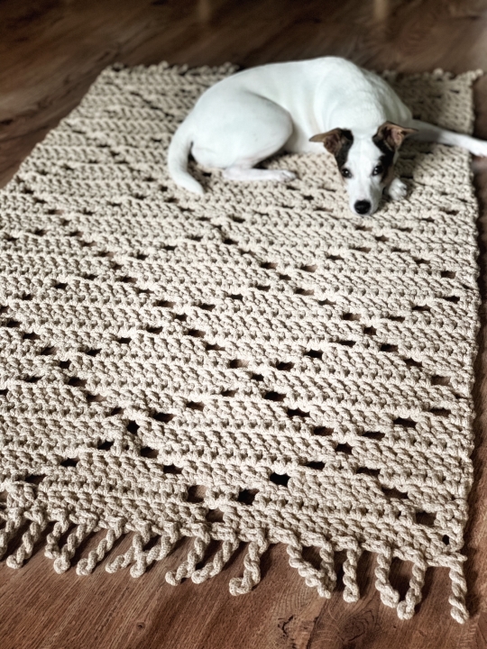 Dywan Modern Boho z frędzlami 80 x150 cm