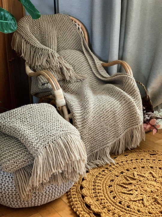 Pled Koc Narzuta BASIC Sitch Wool 120x160cm