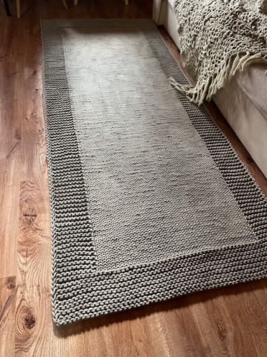 Dywan Ręcznie Dziergany Z Grubego Sznurka Homedeco 210x90 cm