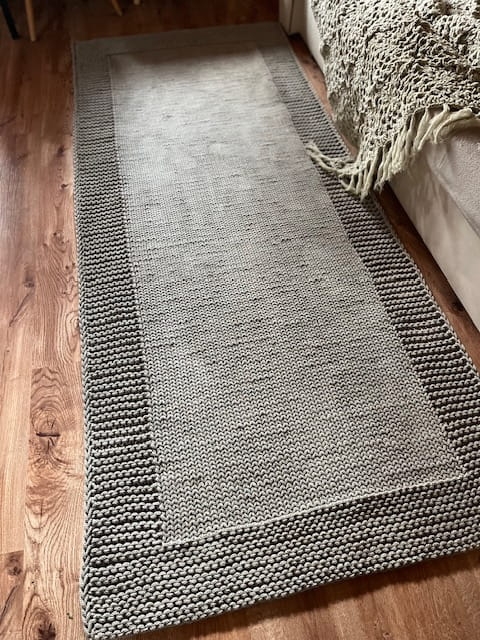 Duży Dywan Ręcznie Dziergany Z Grubego Sznurka Homedeco 210x90 cm