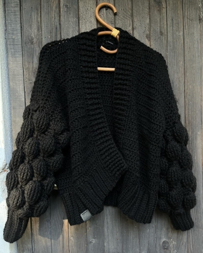 Krótki kardigan handmade Cottagecore cardigan