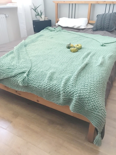 Pled , koc ,narzuta - MARY MINT 200x130cm