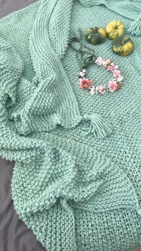 Pled , koc ,narzuta - MARY MINT 200x130cm
