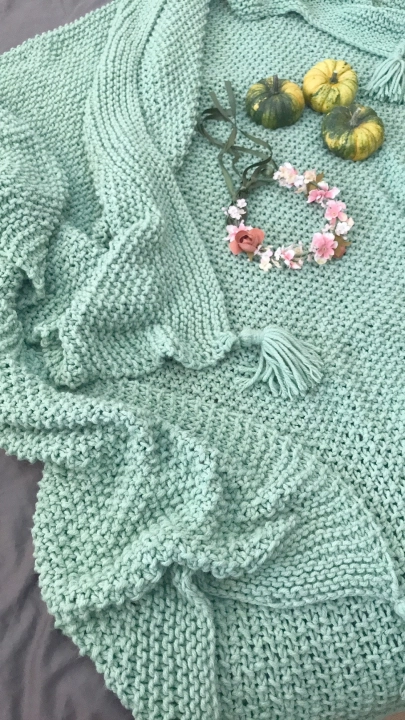 Pled , koc ,narzuta - MARY MINT 200x130cm
