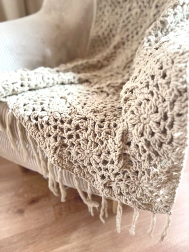 Koc Willow Crochet Blanket 25 % wełna