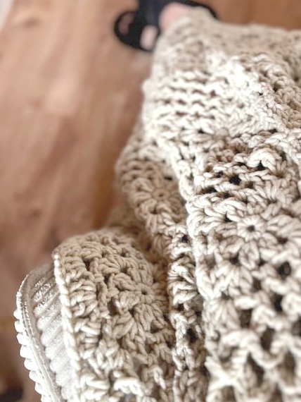 Koc Willow Crochet Blanket 25 % wełna