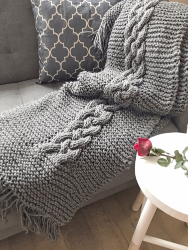 Pled koc narzuta Cosy Cable 140 x 170 cm
