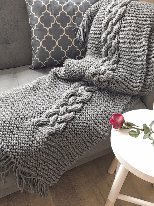 Pled koc narzuta Cosy Cable 140 x 170 cm
