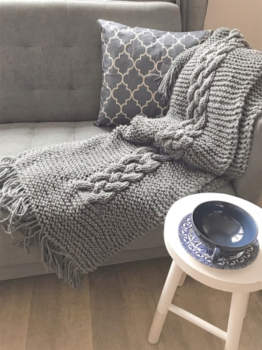 Pled koc narzuta Cosy Cable 140 x 170 cm