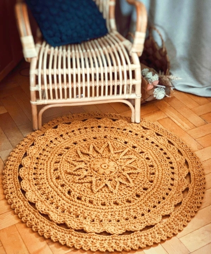 Okrągły bawełniany dywan Rich Patterns