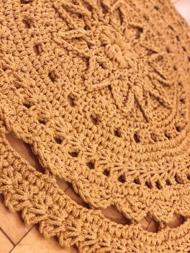 Okrągły bawełniany dywan Rich Patterns